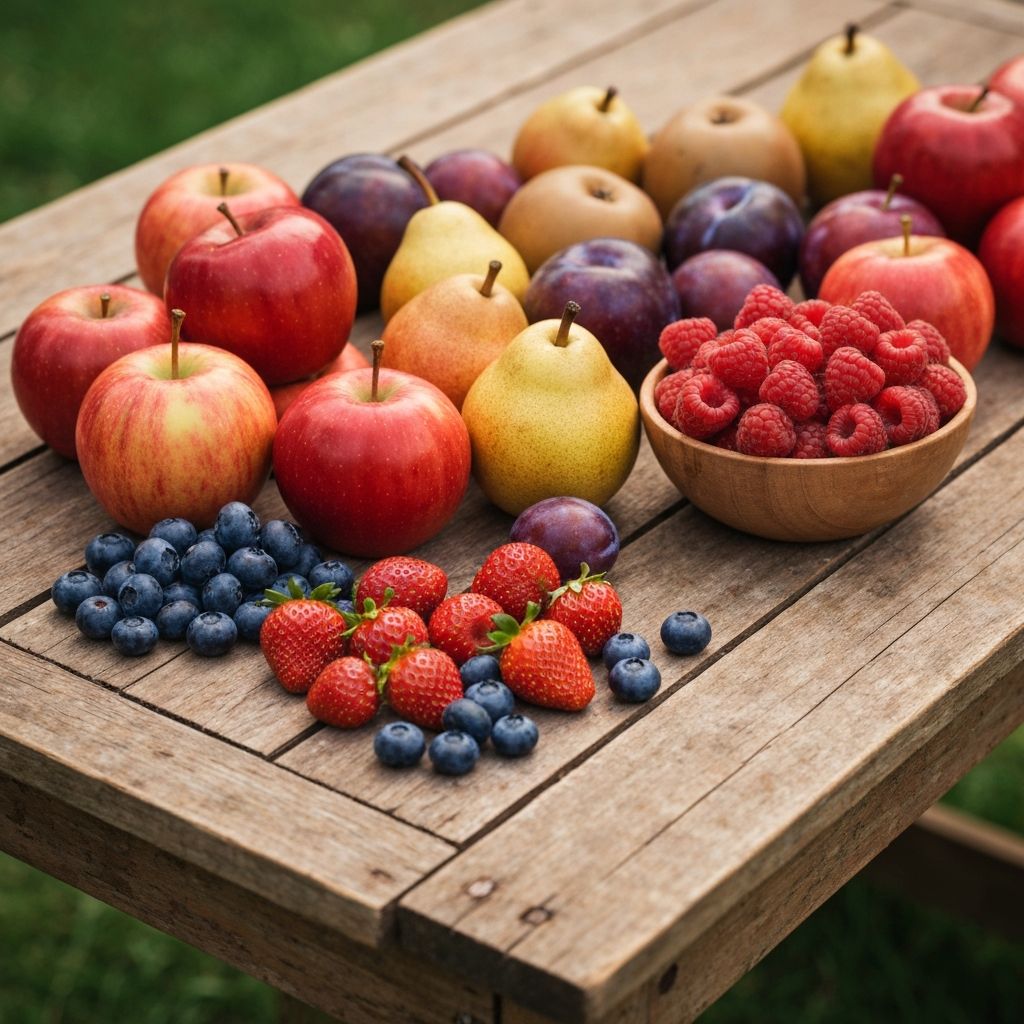 Seasonal Polish orchard fruits